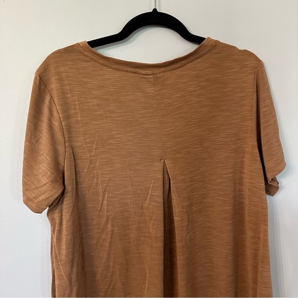Mod Ref Women’s Brown Short Sleeve Flowy V-Neck Hi/Lo Casual Top Sz XL GUC - Picture 6 of 7